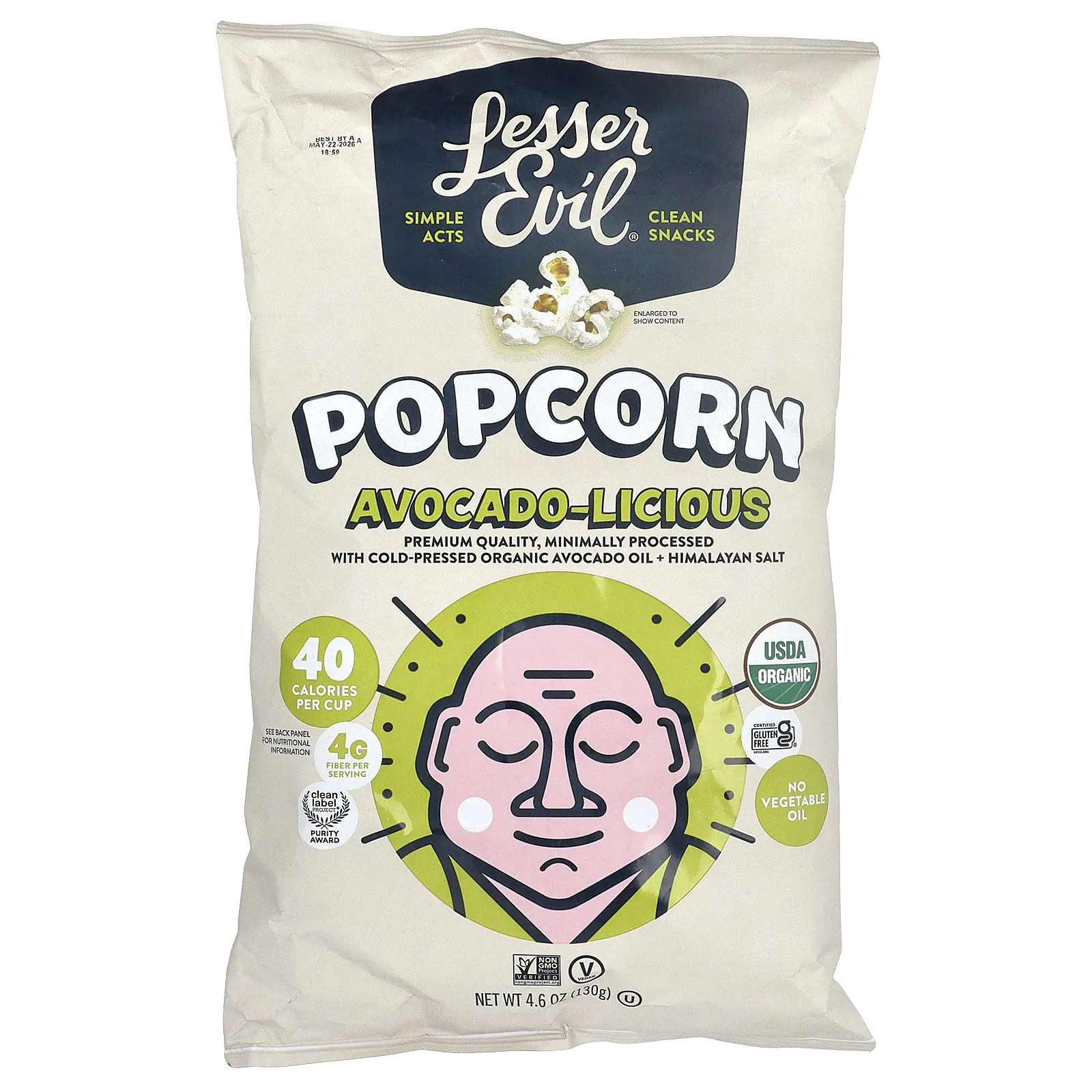 LesserEvil Popcorn, Avocado-Licious, 4.6 oz (130 g)