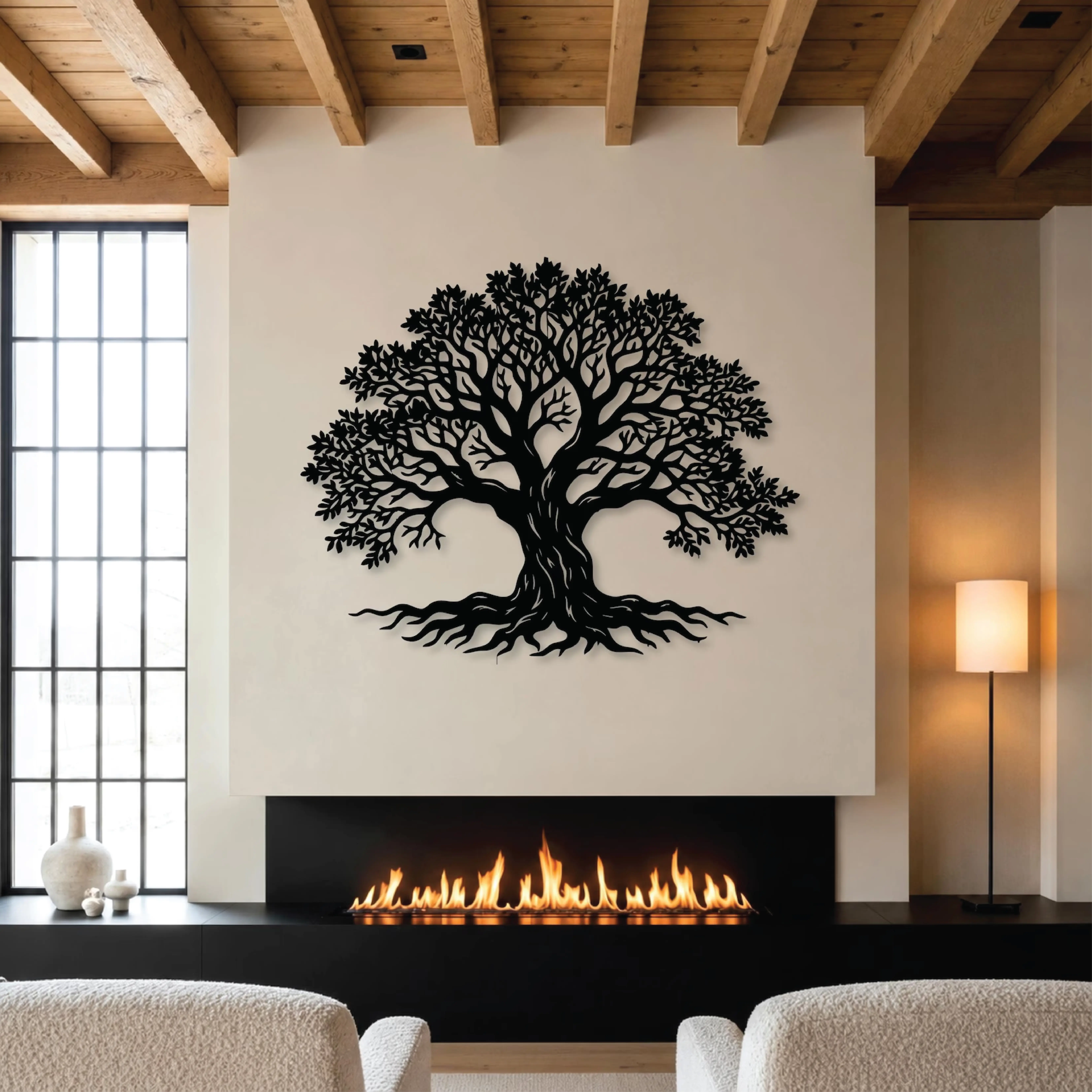 Tree of Life Metal Wall Art | Large Tree Wall Decor | Nature Wall Hanging | Rustic Farmhouse Decor | Outdoor Metal Wall Art Gift