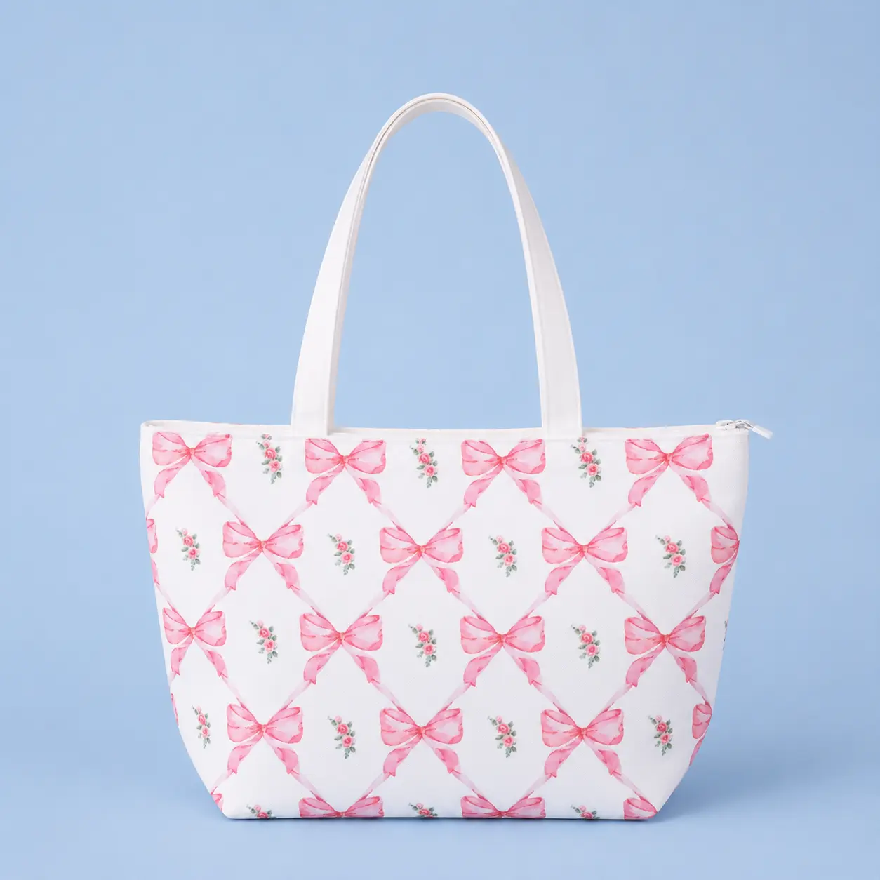 Large Tote Bag with Pink Bow Diamonds