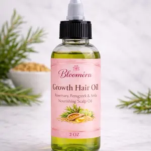 Blooméra Growth Hair Oil (2oz) – Rosemary, Fenugreek & Amla | Natural Hair Growth