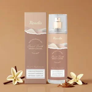 Caramel Vanilla Body Perfume Spray, Sweet Fragrance, Gourmand Scent, Lightweight Scent, Long-Lasting, Perfect Gift for Women, Ideal for All Occasions