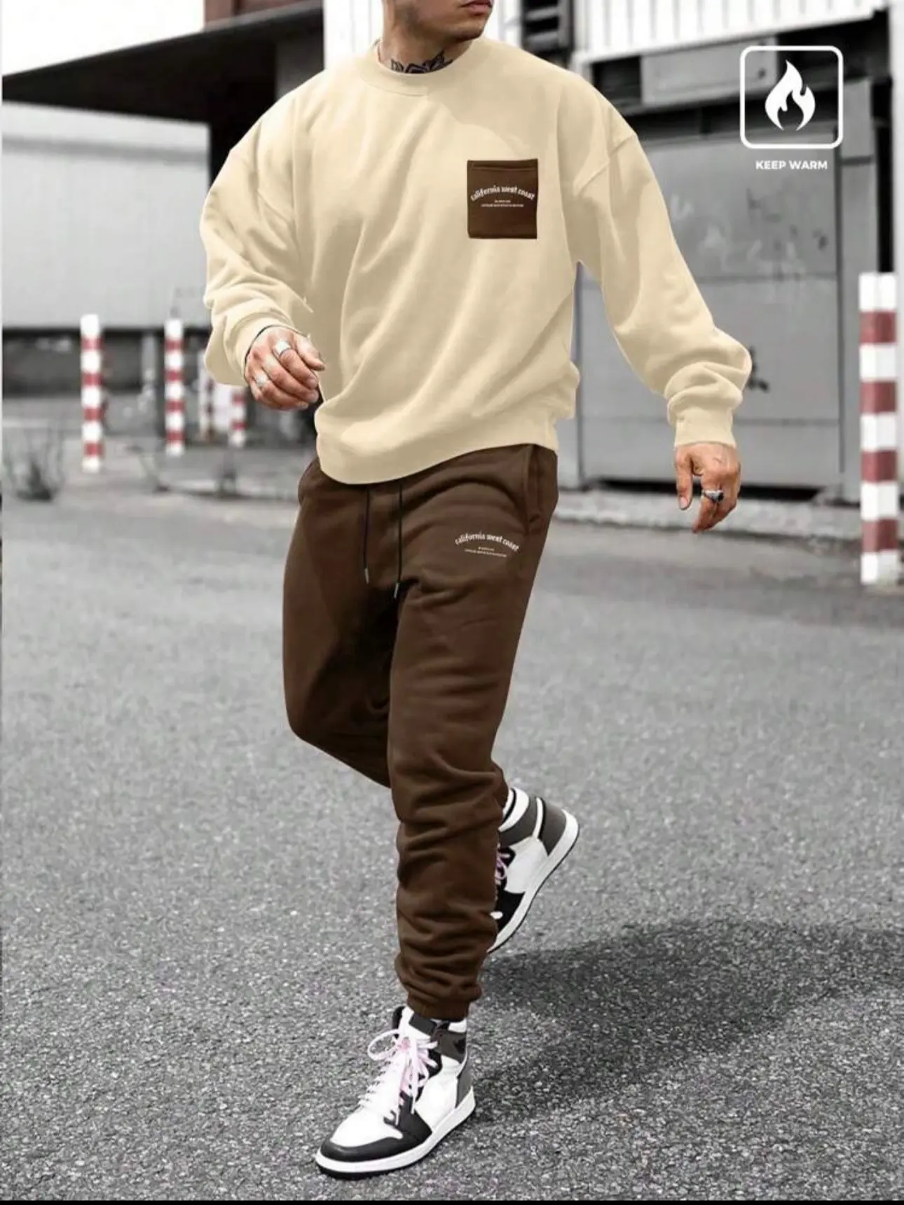 manfinity homme men letter graphic sweatshirt Men's Buckle