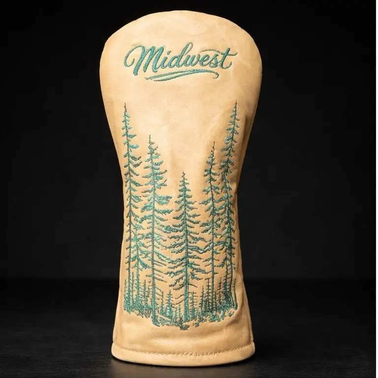 Midwest Genuine Leather Driver Headcover, Premium Golf Accessory for Club Protection, Golf Equipment, Limited Run, Unisex, Driver Cover, Handstitching