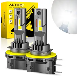 2 PCS AUXITO H15 LED Bulbs Headlight High Beam DRL Conversion Kit 6500K White CANBUS