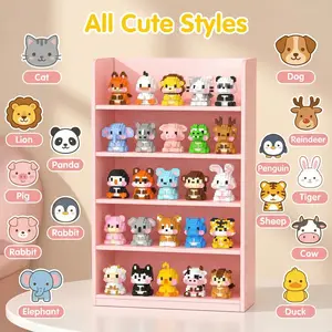 Spring Zoo Party (Kitten) DIY Figurine - Quirky Holiday Decor for Desk, Shelf, or Easter Display small building block tiktok of fidgets