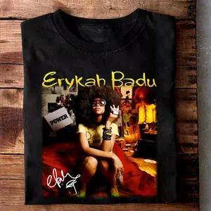 [Sale up to 30%] + [FREE SHIP] Erykah Badu Singer Shirt New Popular Unisex S-5XL T-Shirt Crewneck Cotton Crewneck Cotton