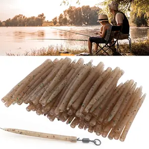 30/50pcs Anti Tangle Hook Sleeves Aligner Positioner Tubes Carp Fishing Rig Anti Sleeves Terminal Carp Fishing Accessories for Anglers