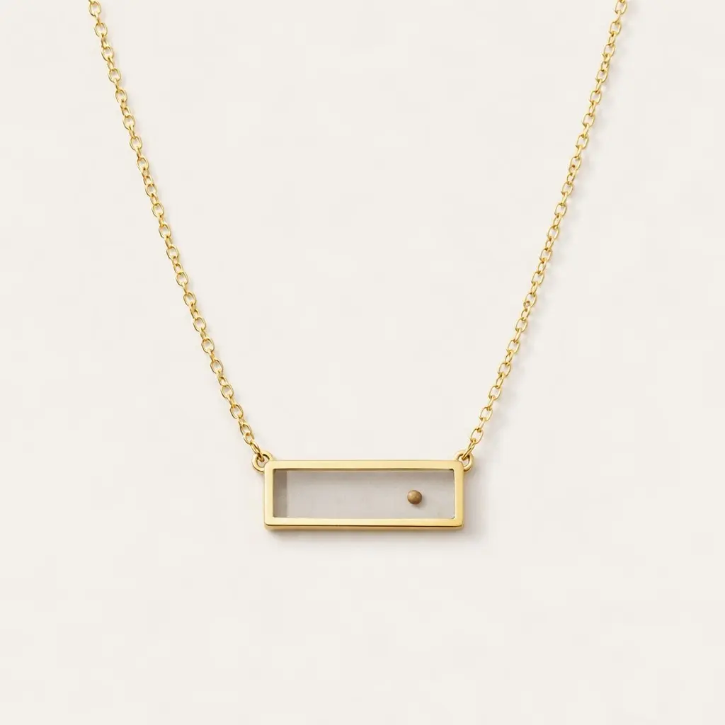Quiet Strength Mustard Seed Necklace | Symbol of Growth & Inner Strength | Minimal Resin Pendant
