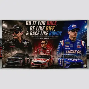 Legends Never Fade Tapestries Room Decor, Forever #18 God Speed Flag, Gift For Racing Fan