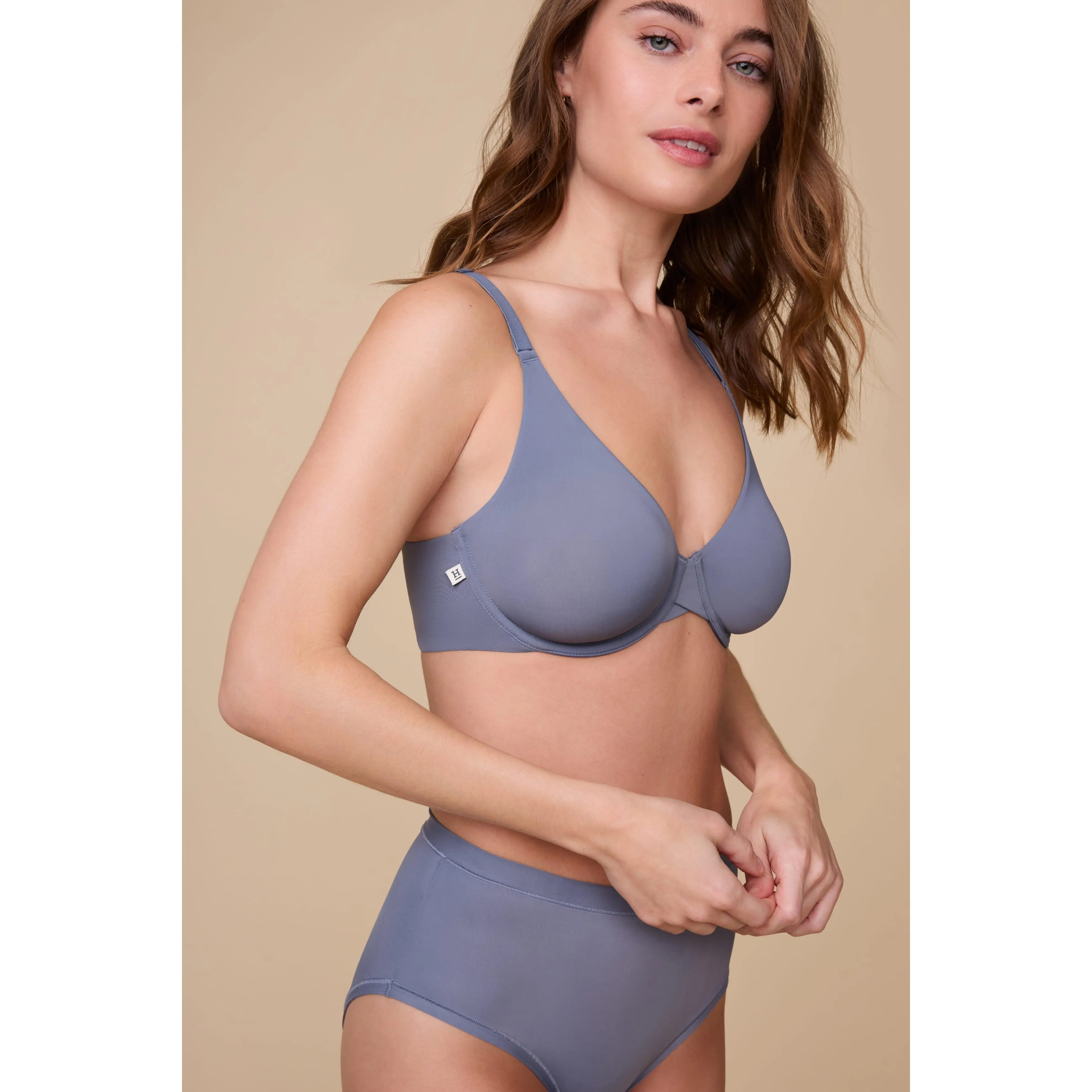 Base Unlined Bra - Steel