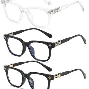 3PCS New Square Glasses, Unisex, Stylish Light Luxury Elegant Artsy Frames, Multiple Styles Available, Perfect Gift for Him, Suitable for Daily Wear and