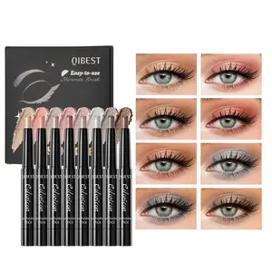 8Pcs Shimmer Eyeshadow Stick Set - Multichrome Eyeshadow Stick, Aegyo Sal Highlighter, Waterproof Long-Lasting, One-Swipe Eye Brightening Pencils for Natural Glow Makeup, Eye Makeup Product, Enhance Eye Makeup