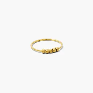 Anxi Ring Don't Mind – Elevated Fidget Ring & Anxiety Ring, 18K Gold-Plated Stainless Steel