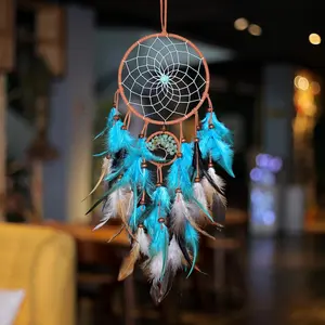 2pcs  Large Turquoise Dream Catchers Tree Of Life for Bedroom Adult Merkaba Turquoise Boho Dream Catcher Wall Decor for Boys Teen Room Decor Dorm Living Room Hanging Decoration Festival Gifts