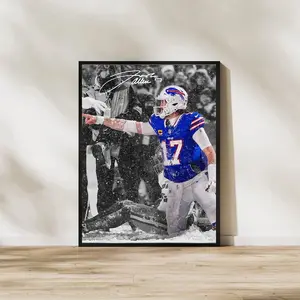 Josh Allen Art Print POSTER Buffalo Bills Poster. NO FRAMED