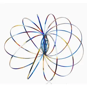 Flow Ring Spinner Ring Arm Toy - 5.1" Color - Changing Fidget Flow Toy with a Pleasant Smooth Surface, Compact & Portable Design - Entertaining Geometric Magic Bracelet with Soothing Effect