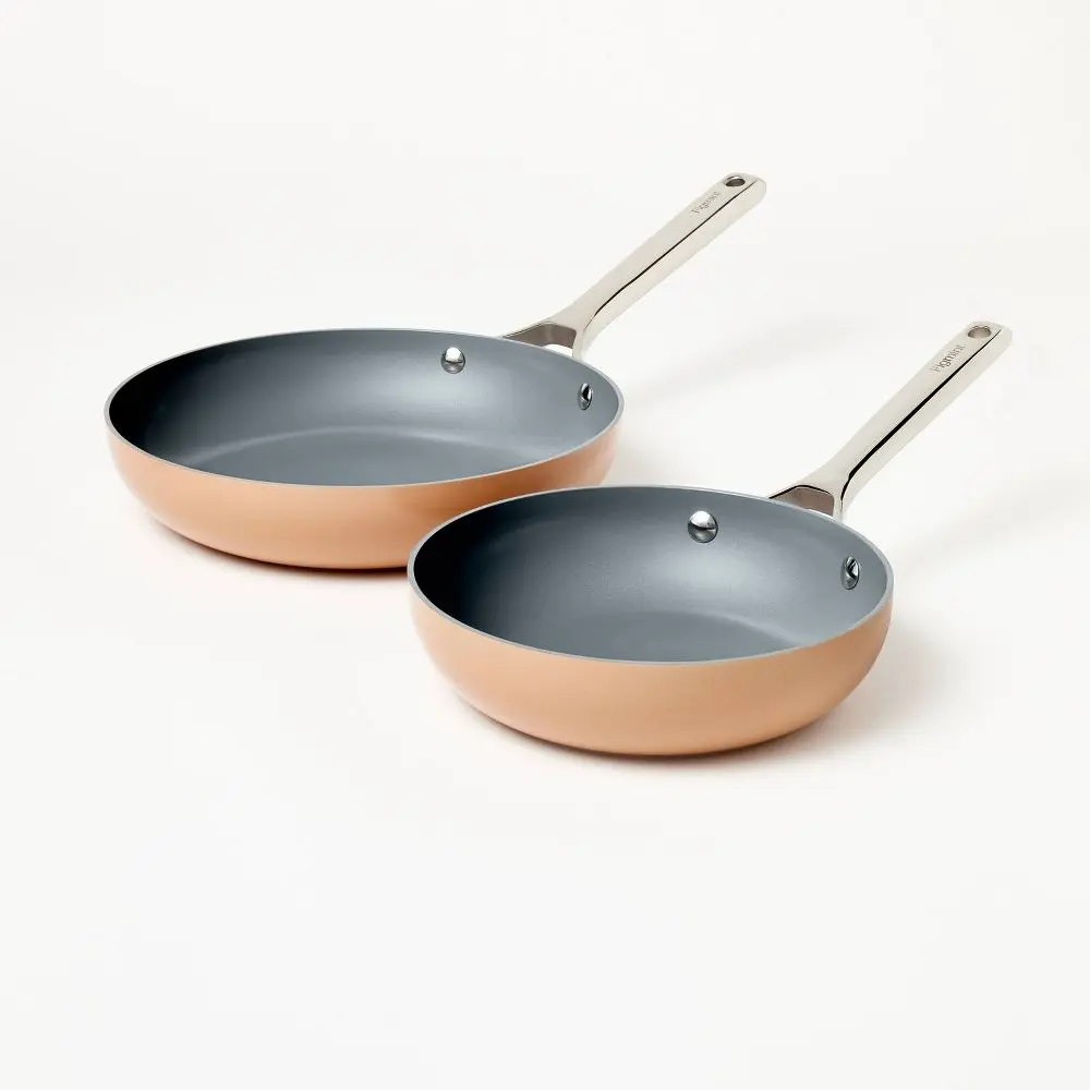 2pk Aluminum Nonstick Frypan Set Terracotta - Figmint