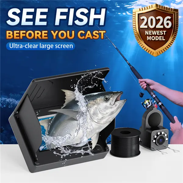 2026 Upgraded High-Definition Underwater Fishing Camera - 4.3-in Display, 15m/49.2ft Cable, Infrared Night Vision, for Ice & Lake Fishing, Ideal Gift for Anglers