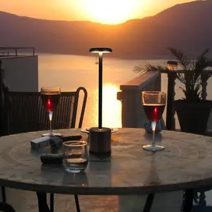 Black 2 PCS Rechargeable Portable Table Lamp LED Cordless Desk Lamp 5000mAh Battery Powered Modern Cream Color Stepless Dimming Suitable for Restaurant Bedroom Bar Camping Coffee Shop Outdoor Light Gold Black