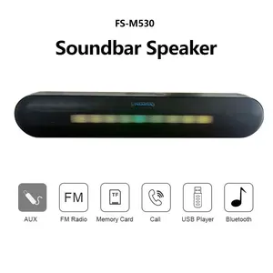 Fs-M530 Soundbar Bluetooth-compatible Speaker, Powerful Bass 3D Stereo Surround Sound, USB Radio Fm Aux TF Card, Home Cinema Outdoor Travel Portable Wireless Speaker