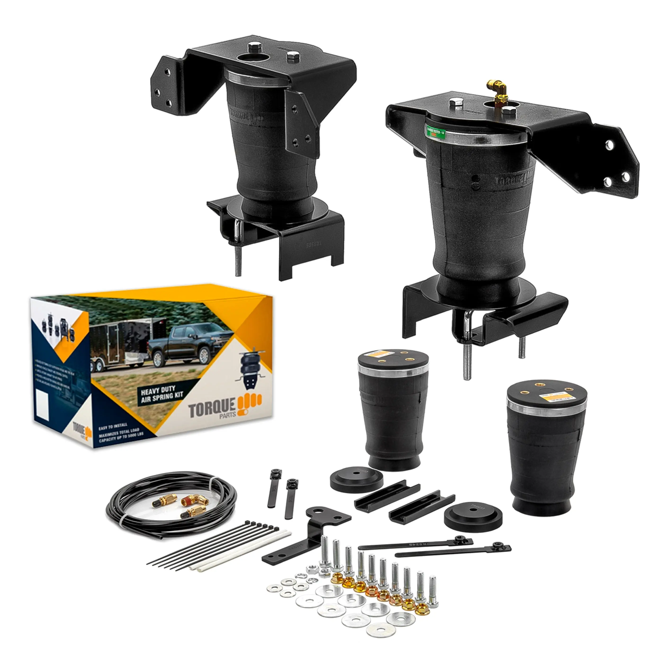 Automotive Adjustable Air Suspension Full Kit, Compatible with 2007 Chevy Silverado 1500 Classic Chevy Truck, Rear Axle Fitment, Equivalent to Airlift 57272, Easy Install Car Replacement Part