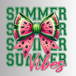 Summer Vibes Watermelon - DTF Transfers - Direct to Film Transfer - THIS IS NOT A T-Shirt or Digital product