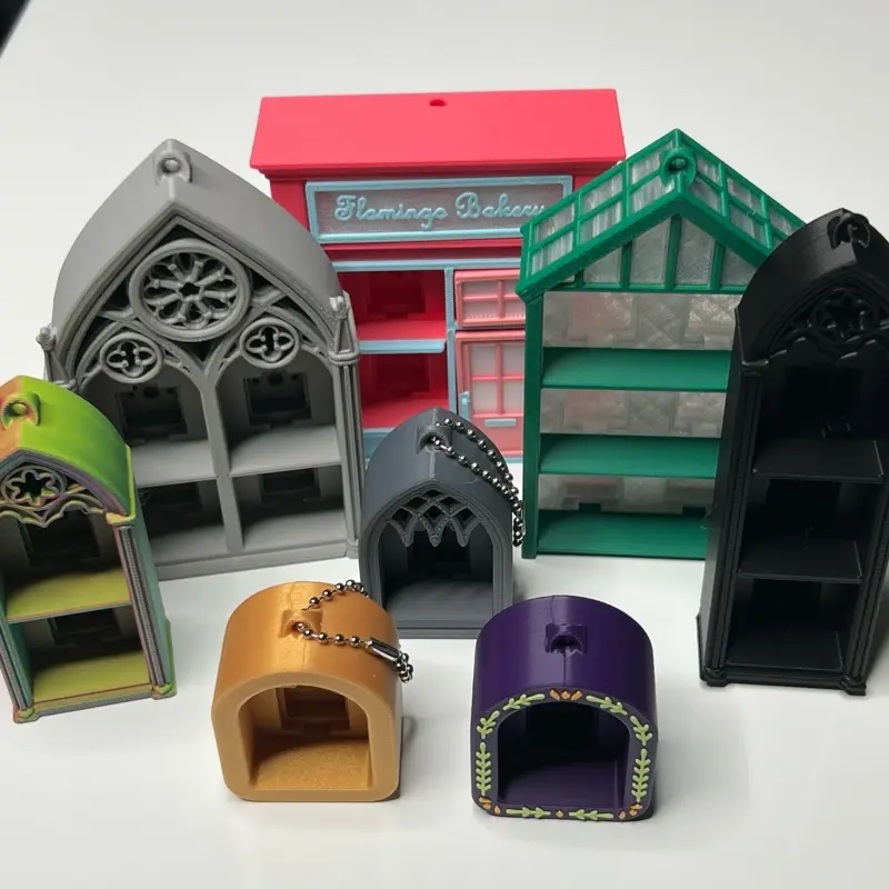 Live Build-A-Bookshelf Nook Clicker Decorative Sculpture, Gothic Inspiration Home Decor Ornament for Home Supplies Display, Decorative Sculptures