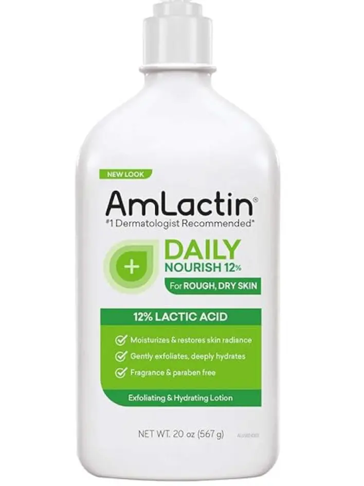 AmLactin Daily Moisturizing Lotion for Rough Dry Skin, 20 oz Hydrating Body Moisturizer Moisture