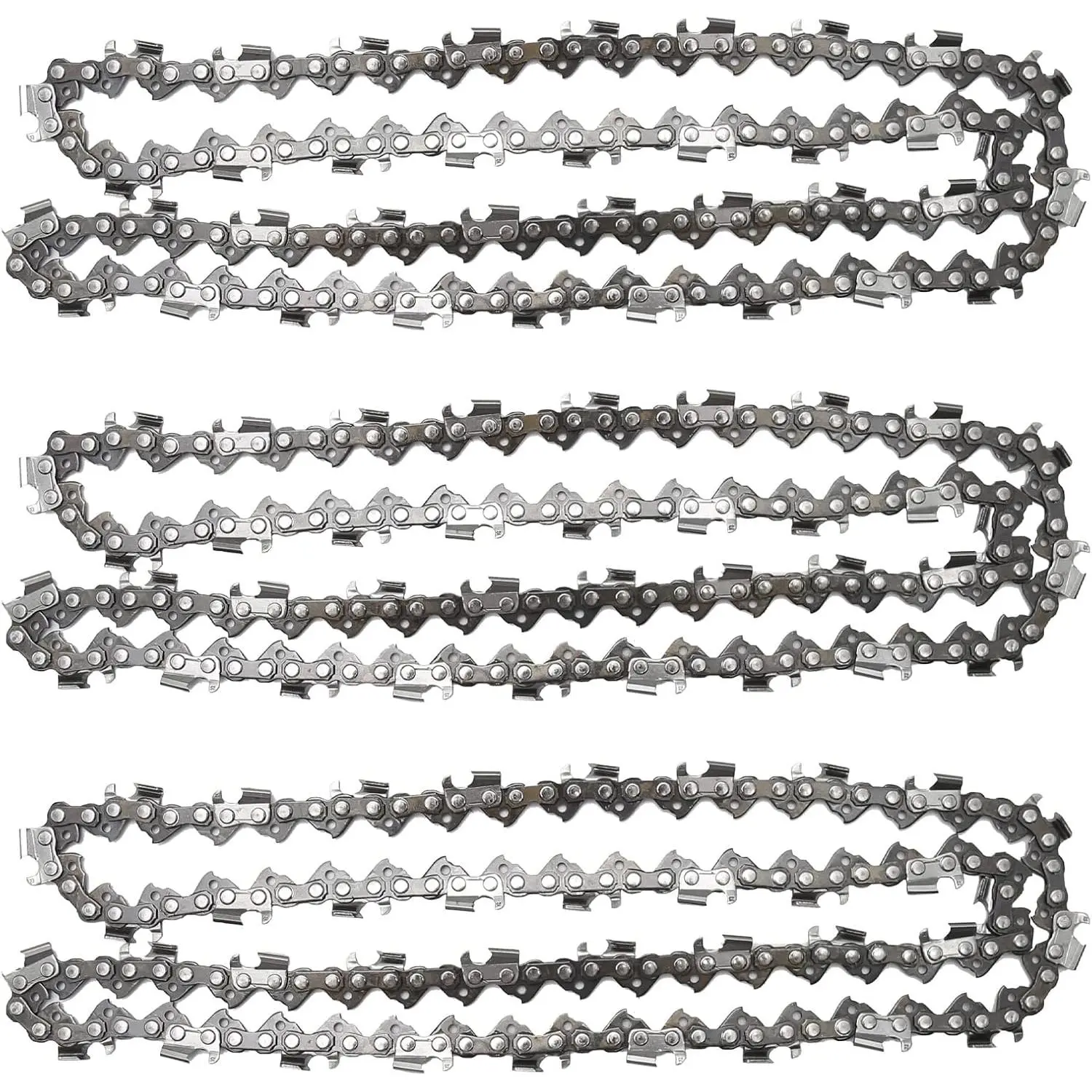 3 Pack 20" Chainsaw Chain 325" Pitch 058 Gauge 76DL Replacement for Blue Max 53543 8901 8902 Replacement for Husqvarna Stihl Poulan Craftsman Chainsaws
