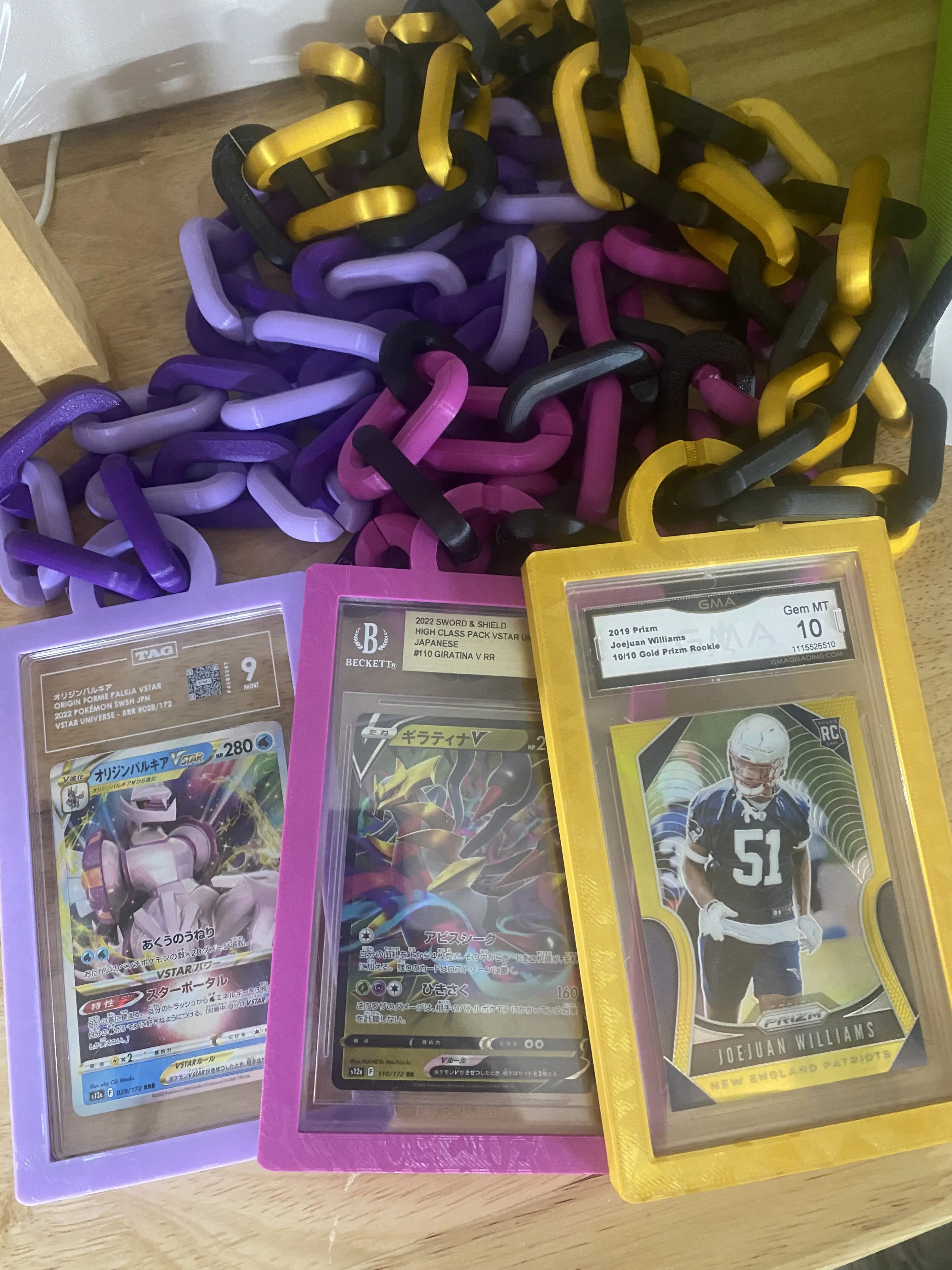 PSA, BGS, TAG, GMA Customizable Slab Chain Necklace - 3D Printed holder for Graded Trading cards