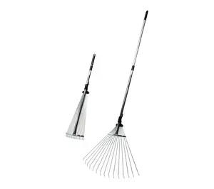 Kings County Adjustable Metal Rake with Expandable Handle