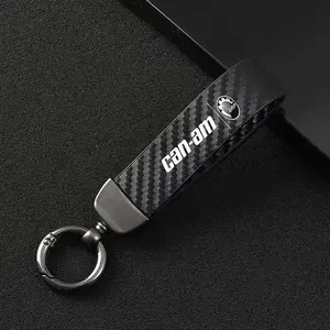 Can-Am Carbon Fiber Car Keychain Set, Premium Auto Modification Key Fob with Screwdriver & Rings, Durable Design for Everyday Use Vehicle Accessory, Car Key Chains