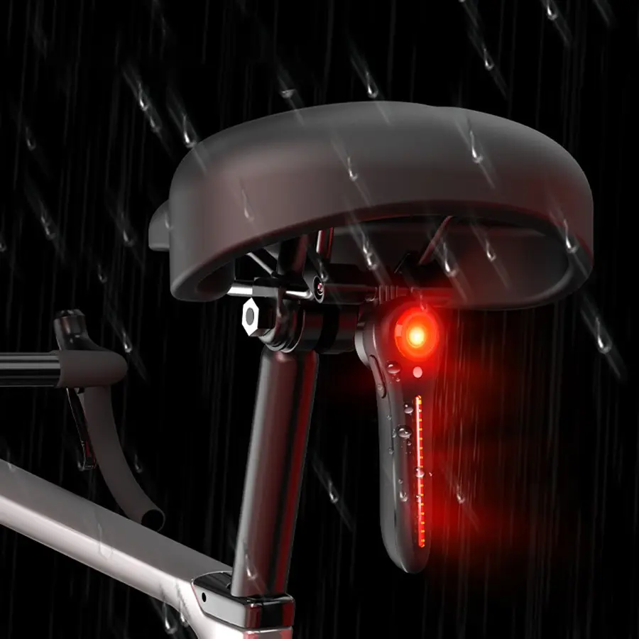Bike Tail Light Smart - with Brake/Light Sensor, USB-C Rechargeable, IP65 Waterproof, 5 Light Modes Bicycle Taillight for Night Riding, Super Bright Rear Bike Light for Road Mountain, Cycling, Bike Lights For Night Riding