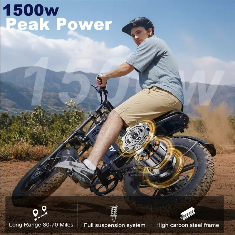 [VOLTVOGUE ] Electric Bike, Equipped with High CarbonSteel Frame, Full Suspension System, 25mph Top Speed,48V 648Wh, Pedal Assist Range of 30-70 Miles, 16-InchAll-Terrain Tires, . Ebike ElectricMotorcycle【BK16】
