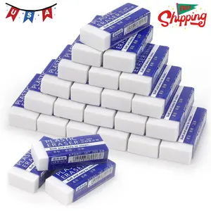 24 Pack Pencil Erasers, Large White Erasers for School Office