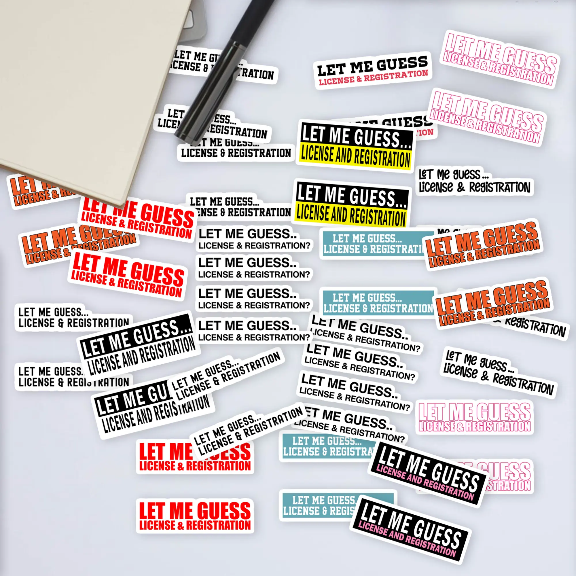 Stickers Pack 20 Pcs Let Guitar me Luggage guess... Aesthetic Bottle License Water Waterproof and Colorful Car Registration Skateboard Vinyl Bumper Laptop Bike