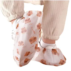 50 Counts Shoe Covers Disposable, Small Cute Durable Non Slip Boot Covers, Bowling Shoe Covers for Kid Child, Easy to Store in a Compact Space