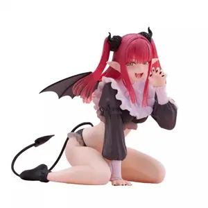 New anime desktop cute school uniform model PVC action figure collectible toy gift, red hair, sitting pose figure, trendy figure, desktop decoration