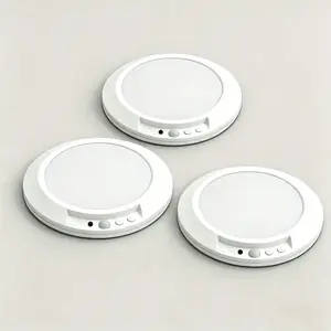 Rechargeable Motion Sensor Ceiling Lights - Magnetic Wireless 4000mAh Battery-Powered with Remote, 3 Color Temperatures, 400 Lumen Dimmable for Closet, Stairs