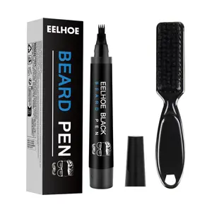 EELHOE Beard Filler Pen Kit for Men | Fuller Thicker Beard Instantly | Microblade Effect Hair Stroke Tip | Waterproof Sweatproof Smudge Proof Long Lasting | Patchy Beard & Hairline Touch Up Grooming Tool