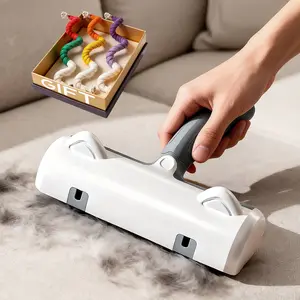 【Game-Changing】Reusable Pet Hair Removal Roller - Static Fur Remover for Dogs & Cats - Perfect for Furniture, Carpet & Bedding - Washable Lint Roller with Large Dustbin & Cute Design - Bonus Pet Chew Toy Included