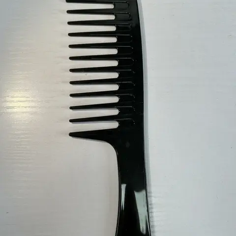 Oversized Black Wide-Tooth Plastic Bristle Comb - Unisex Curl Enhancing Hair Styling Tool for Detangling Synthetic Curly Hair, Essential Haircare Accessory