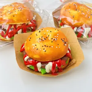 【Buy 3 get 1 free】Beef Burgertaba squishy slime squishies tabba squishies kidstoysFood-Grade Silicone Slow-Rising Rebound Squishy Fidget Toys for Stress Relief - Soft Squeeze Toys with Thick Creamy Slime Texture, Handmade Non-Toxic Sensory Toys