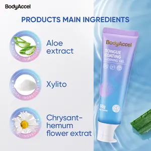 [K]BodyAccel Tongue Cleaning Gel Bundle (with Brush) for Refreshing Oral-max