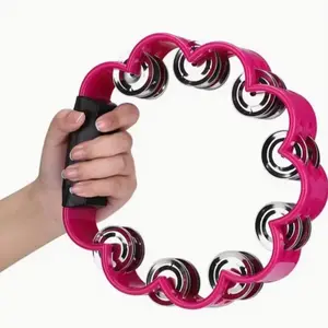 Petal Shape Small Hand Drum, Plastic Percussion Instrument, Music Rhythm Toy, Adult School Home Party Supplies, Musical Bell for Music Enthusiasts
