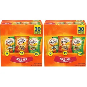 Bold Mix Variety Pack Snack Crackers, 1 oz Snack Packs, 30 Ct Box (Pack of 2)