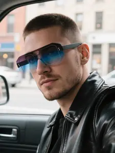 High-Quality Unisex Frameless Aviator Sunglasses, UV Protection Color Lenses, Trendy Casual Sunglasses, Casual Stylish Glasses, Casual Fashion, Lightweight & Durable, Perfect Gift