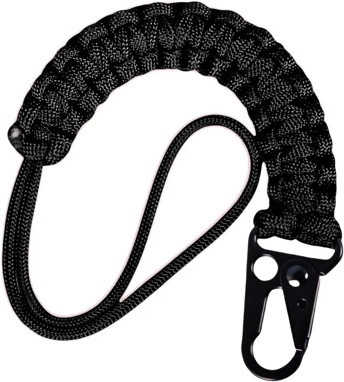 Tactical Paracord Keychain with Cobra Weave - Military Grade 550 Survival Gear, Anti-Loss Carabiner Clip for Hiking/Camping - Secure Keys, ID Badge, Tools (Gift Ready)