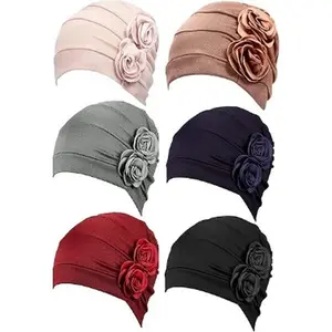  6 PCS Turbans for Women Head Wrap Flower Chemo Head Wraps for Women Cancer Chemo Headwear Hair