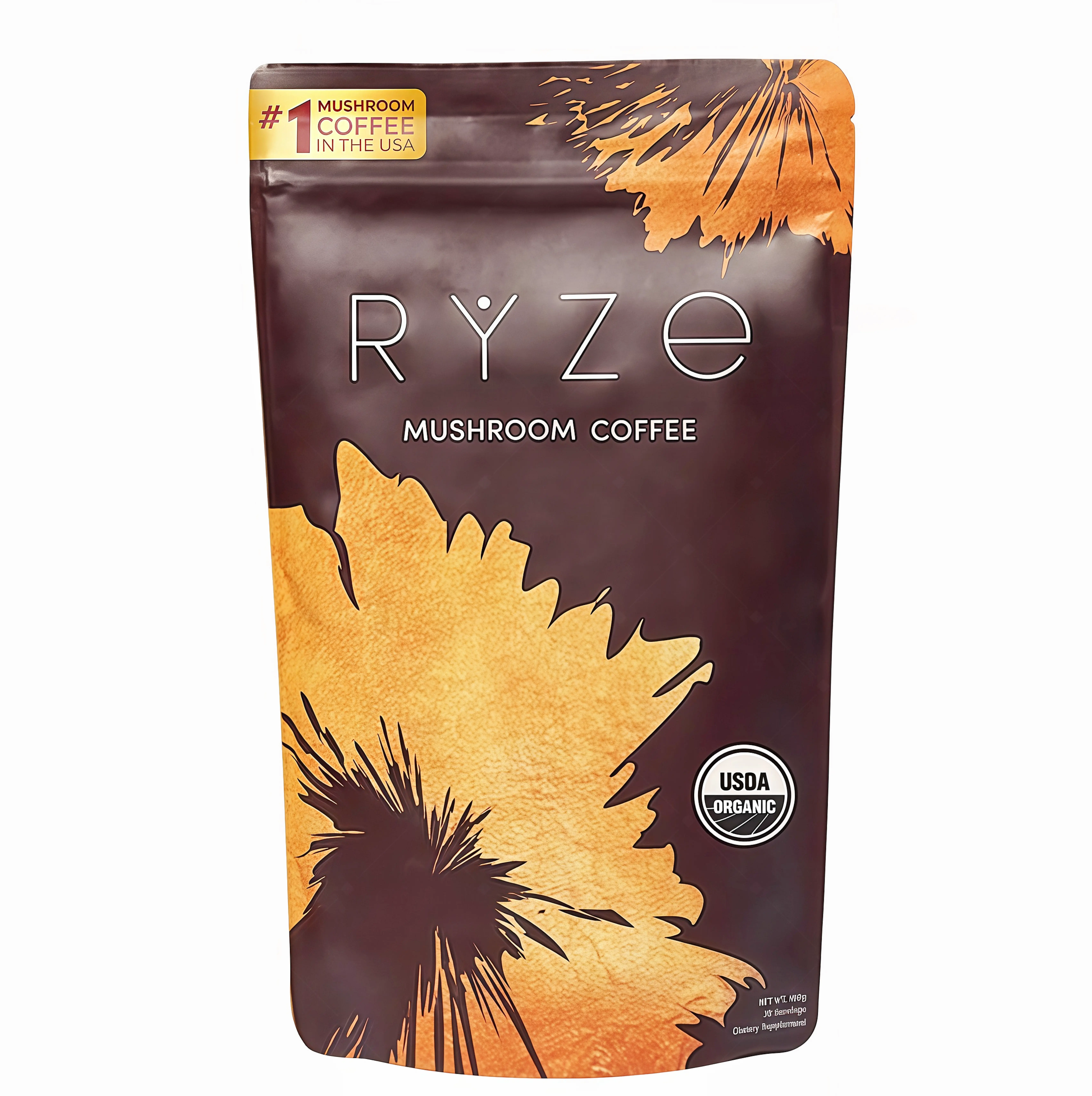 RYZE Mushroom Coffee USDA Organic with 6 Adaptogenic Mushrooms and MCT Oil TY USA Grown Instant Coffee for Better Energy, Focus, Digestion, Immunity with Turkey Tail, Shitake, Lion's Mane, 30 Servings Vitamin